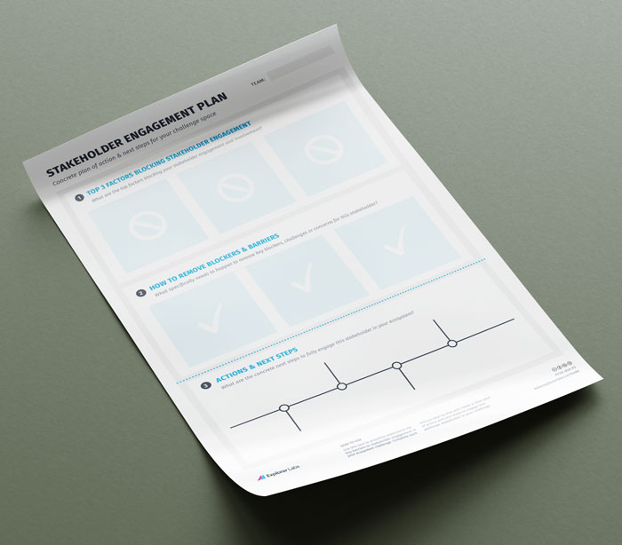 explorer labs ecosystem stakeholder engagement plan tool canvas