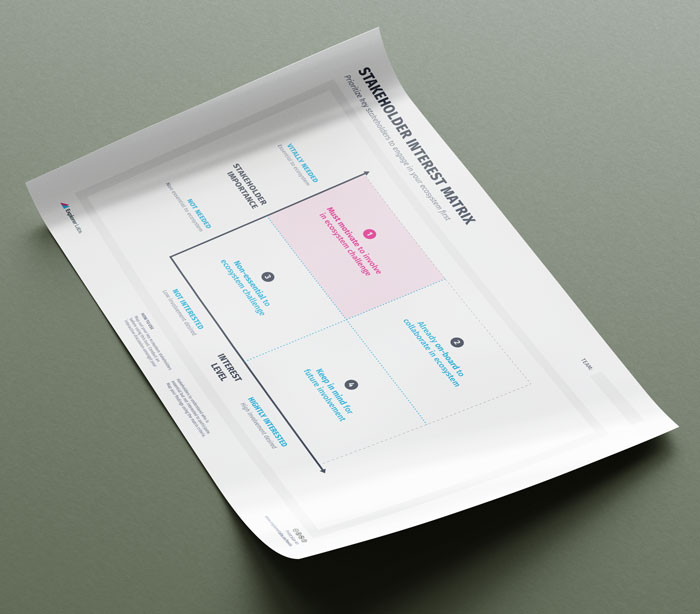 ecosystem stakeholder interest matrix tool canvas